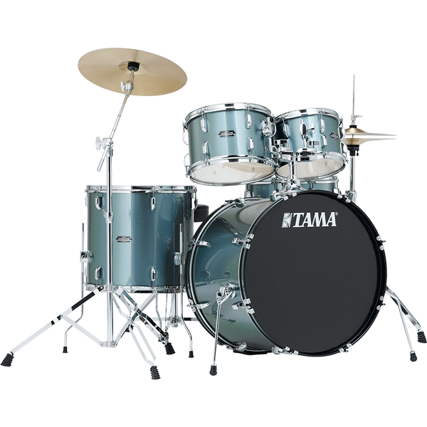 Tama Stagestar 5pc Drum Kit w/Hardware and Cymbals - Charcoal Silver