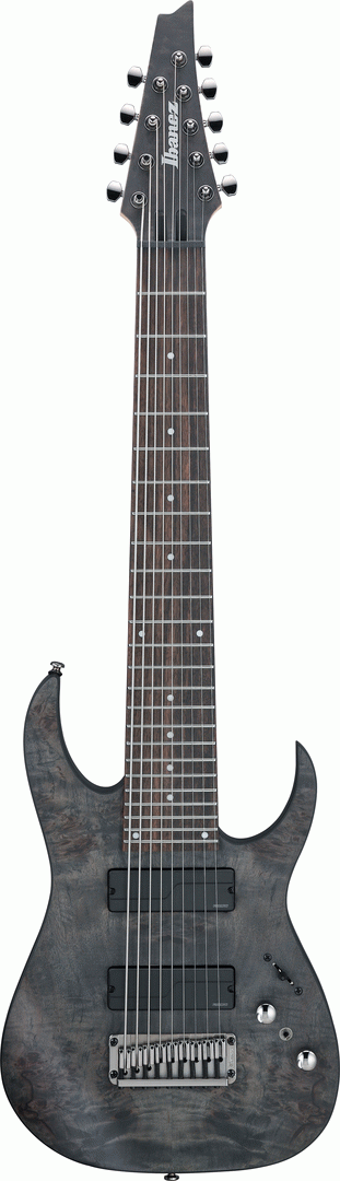 Ibanez RG9PB 9 String Electric Guitar - Transparent Gray Flat