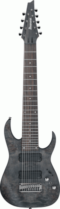 Ibanez RG9PB 9 String Electric Guitar - Transparent Gray Flat