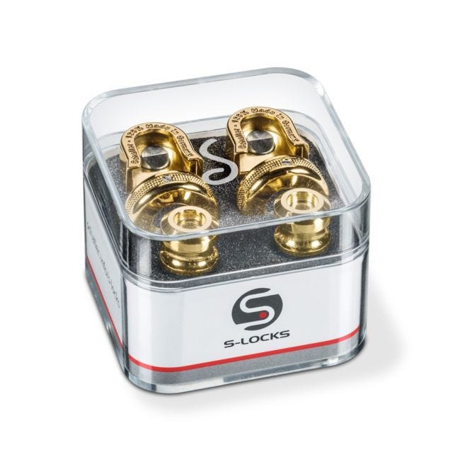 Schaller S-Locks Guitar/Bass Strap Locks - Gold