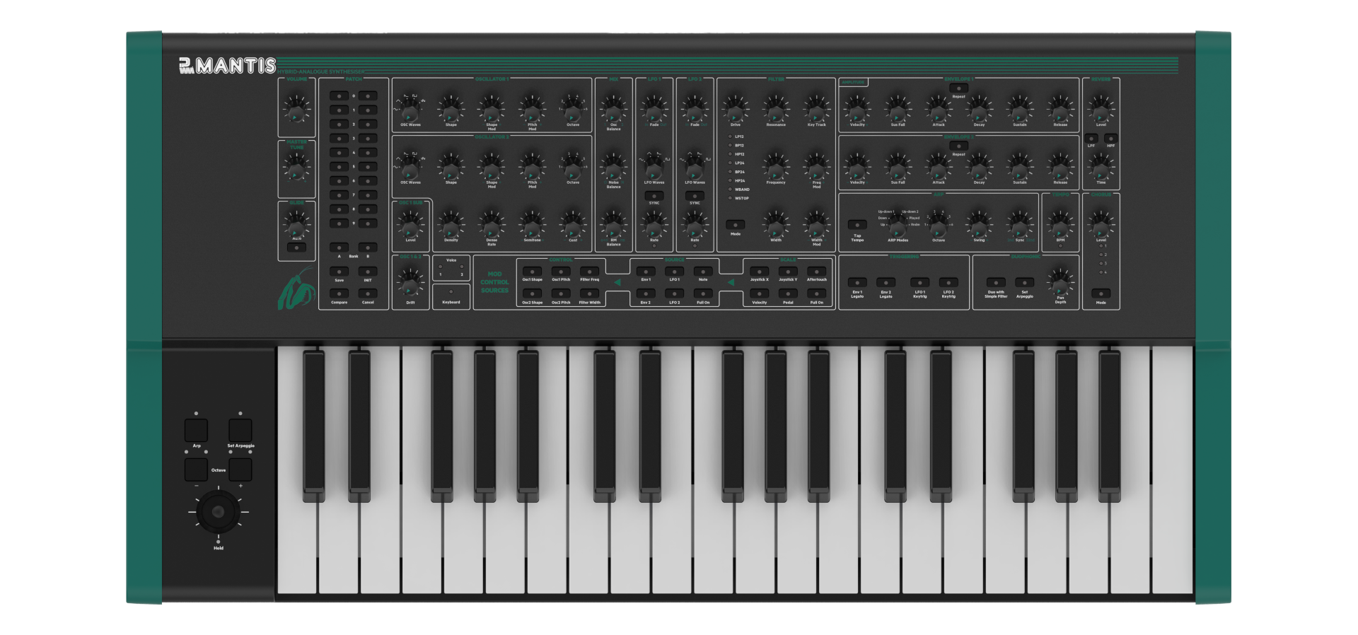 PWM Mantis Hybrid Analog Synthesizer