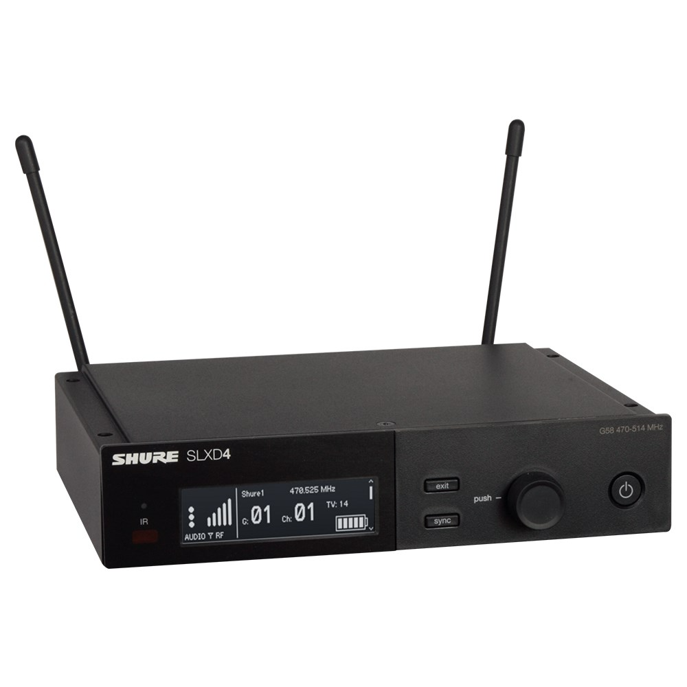 Shure SLX-D Digital Wireless Receiver SLXD4 - Frequency H57 = 520-564Mhz