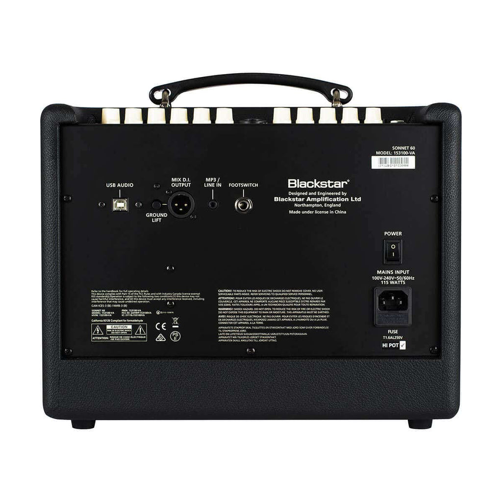 Blackstar Sonnet 60w Acoustic Instrument Amplifier - Black