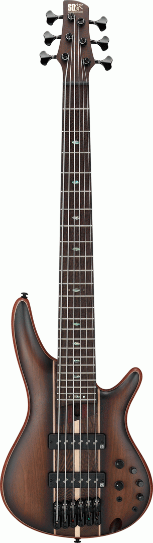 Ibanez SR1356B 6-String Premium Bass w/ Bag - Dual Mocha Burst Flat