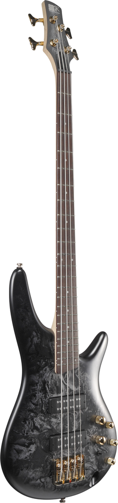 Ibanez SR300EDXBZM 4 String Electric Bass Guitar - Black Ice Frozen Matte