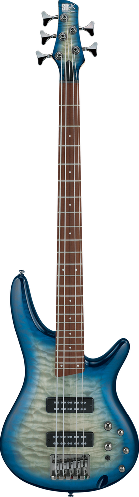 Ibanez SR405EQM 5 String Electric Bass - Stained Cosmic Blue Starburst