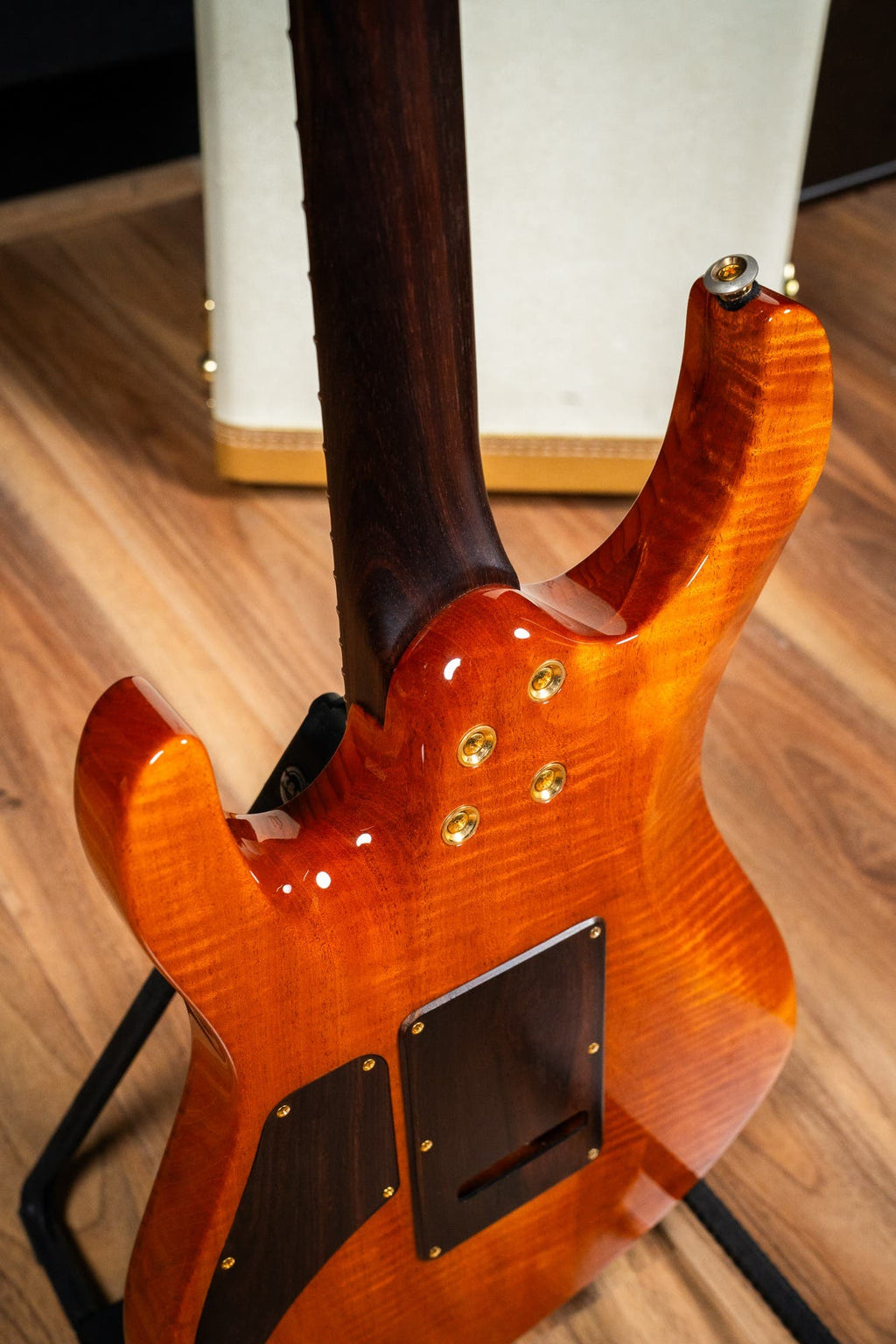Suhr 2015 Collection Modern Carve Top w/Case + Matching Pedal - Figured Redwood - Pre-Owned (#27209)