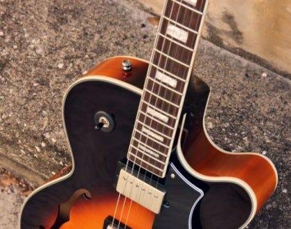 Cort Yorktown-BV Semi Hollow Electric Guitar - Tobacco Burst