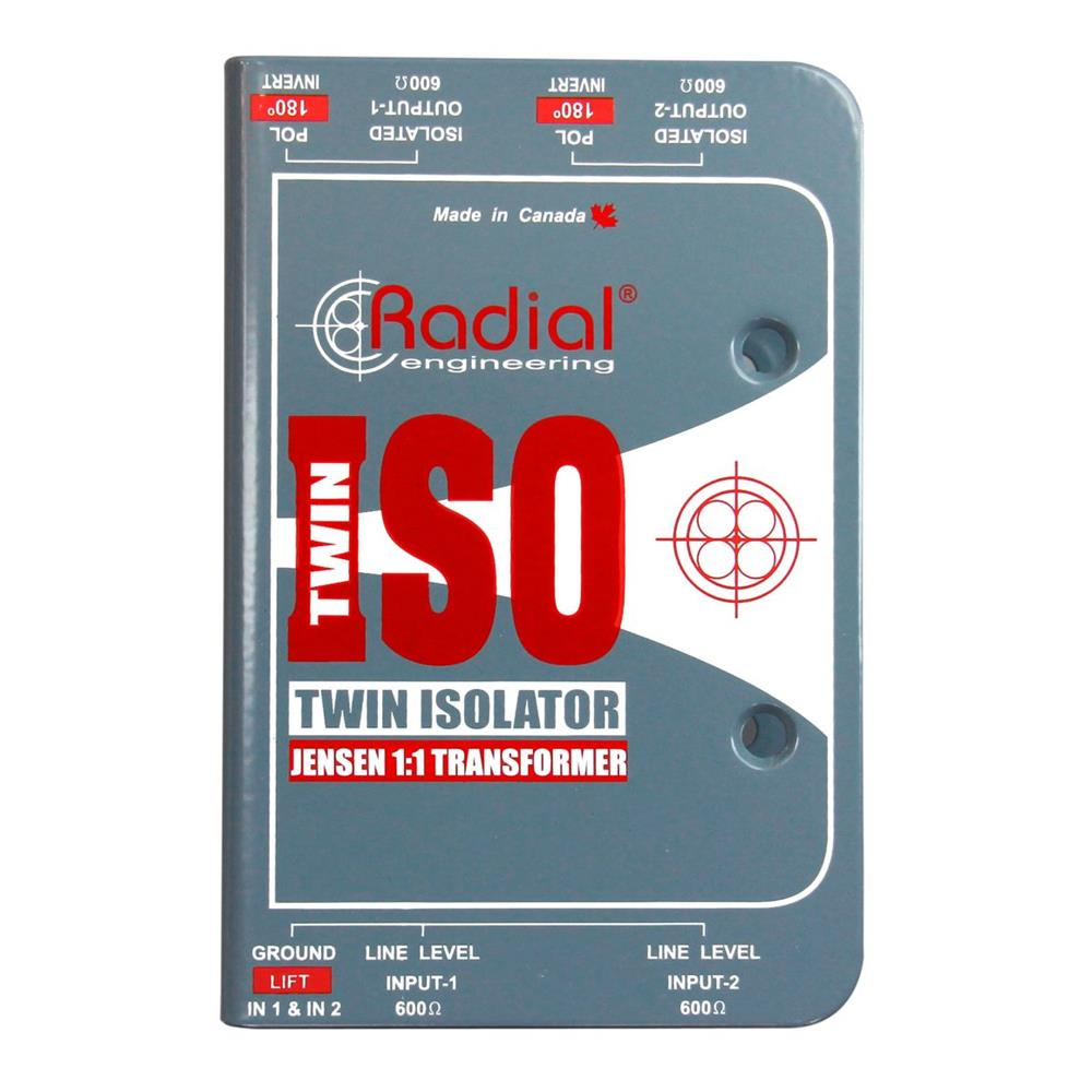 Radial Twin-Iso Passive 2ch Balanced Line Level Isolator