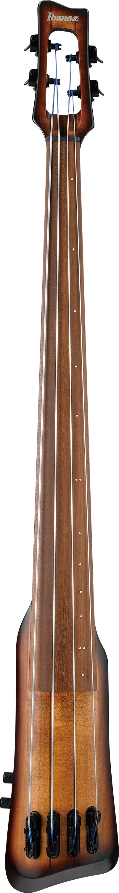 Ibanez UB804 MOB Fretless Standing Bass w/Stand - Mahogany Oil Burst