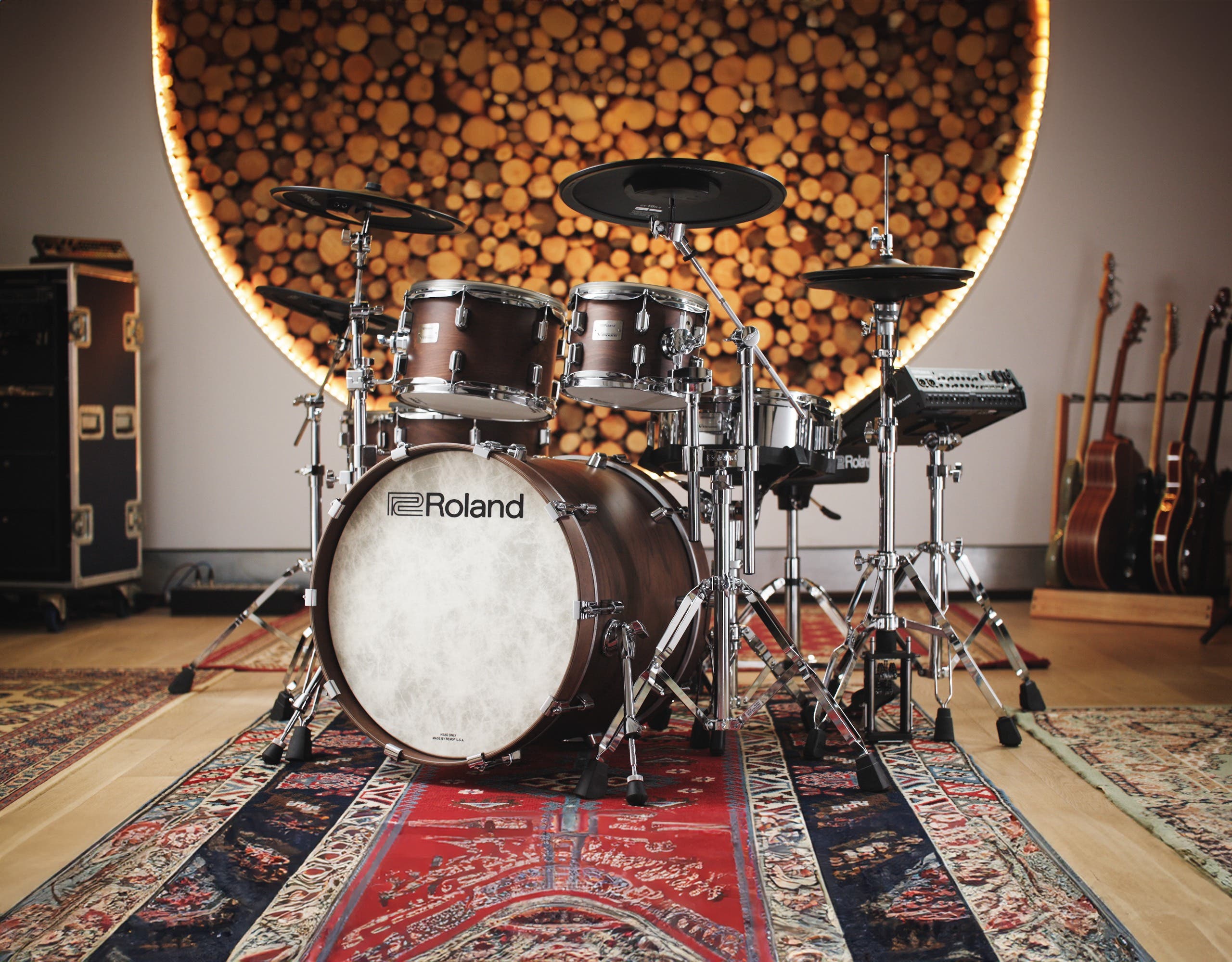 Roland VAD716SWS VAD Electronic Drum Kit - Satin Walnut