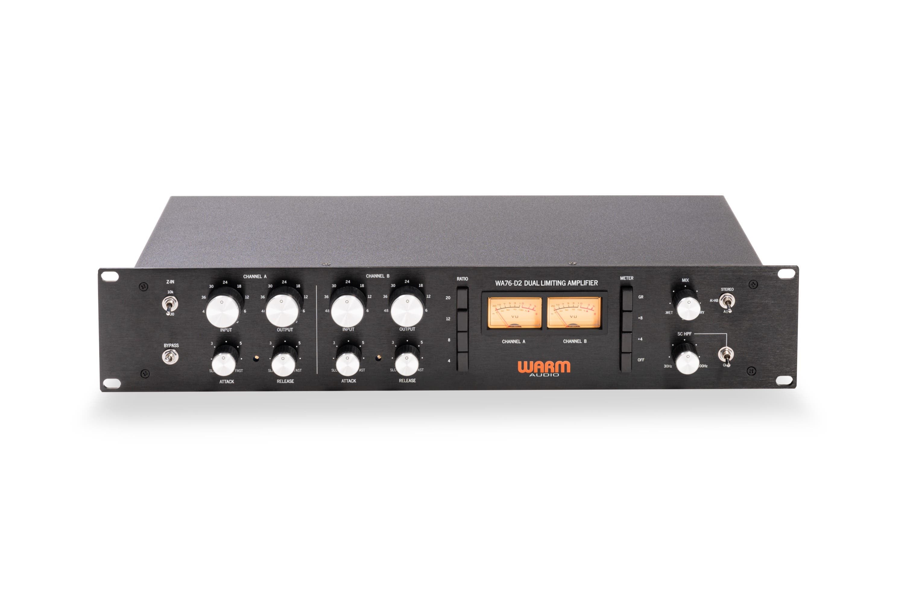 Warm Audio WA76-D2 Dual Channel Clean Gain Discrete FET Compressor (rev D)